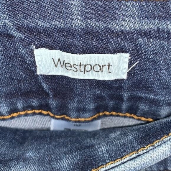 Westport Womens Pull-On Denim Jeans Size 10 Stretch Waistband Dark Wash - Picture 4 of 11